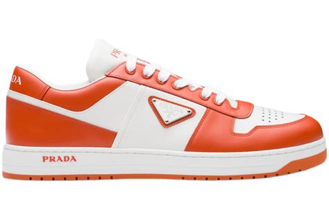 orange patent leather prada sneakers|Prada downtown leather sneakers.